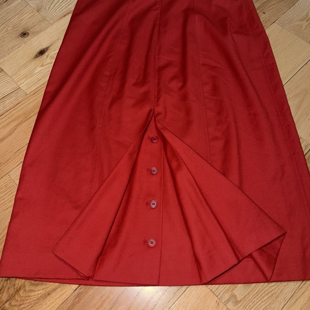 Calvin Klein Womens Burnt Orange Midi Dress Formal Size 14 - Picture 8 of 10